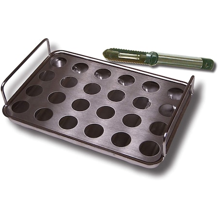 King Kooker 24 Hole Jalapeno Rack, Stainless Steel 24VJR